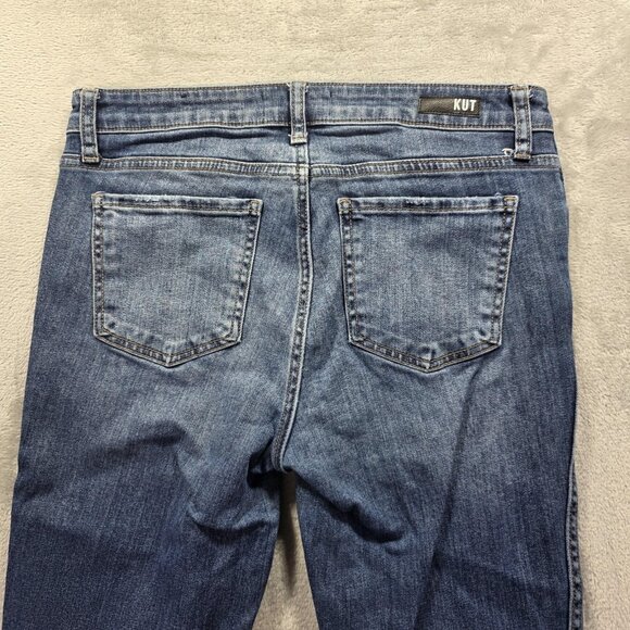 Kut from the Kloth Catherine Jeans Womens 6 Blue High Rise Fab Ab Boyfriend - Picture 3 of 10